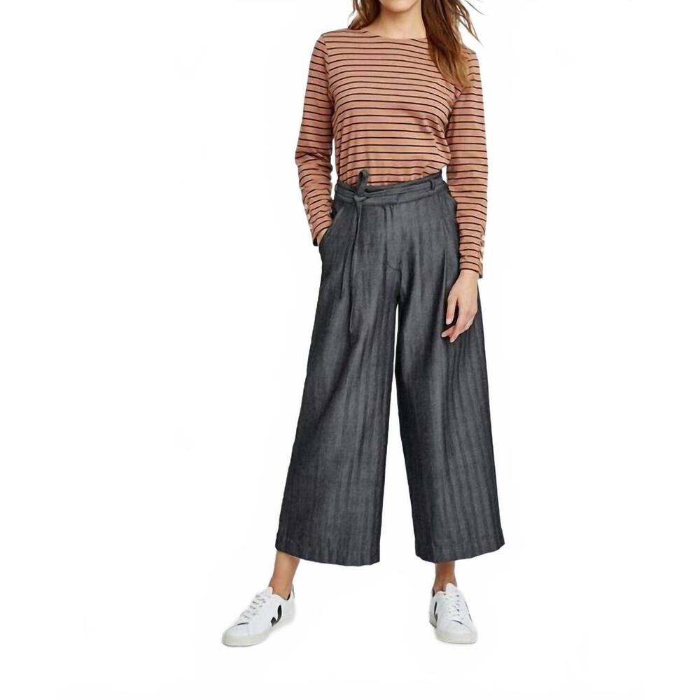 NEW PEOPLE TREE tallulah herringbone trousers in grey